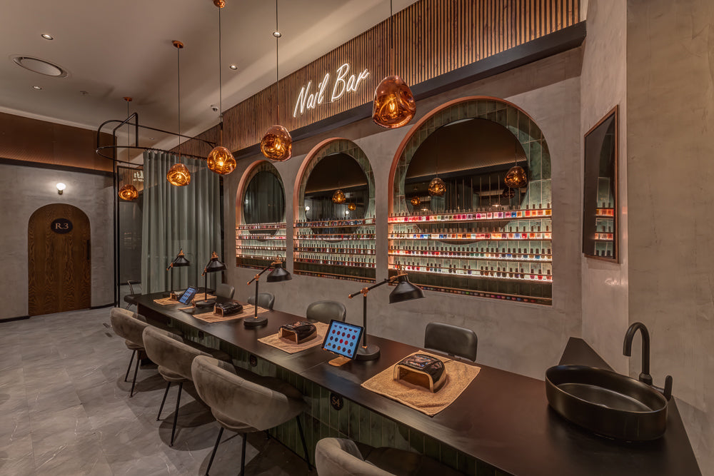 Beautiful image of a nail bar at Chris and alley