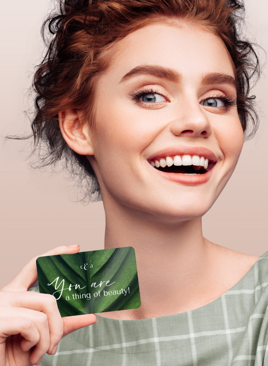 Chris and alley club head banner of lady holding card mobile