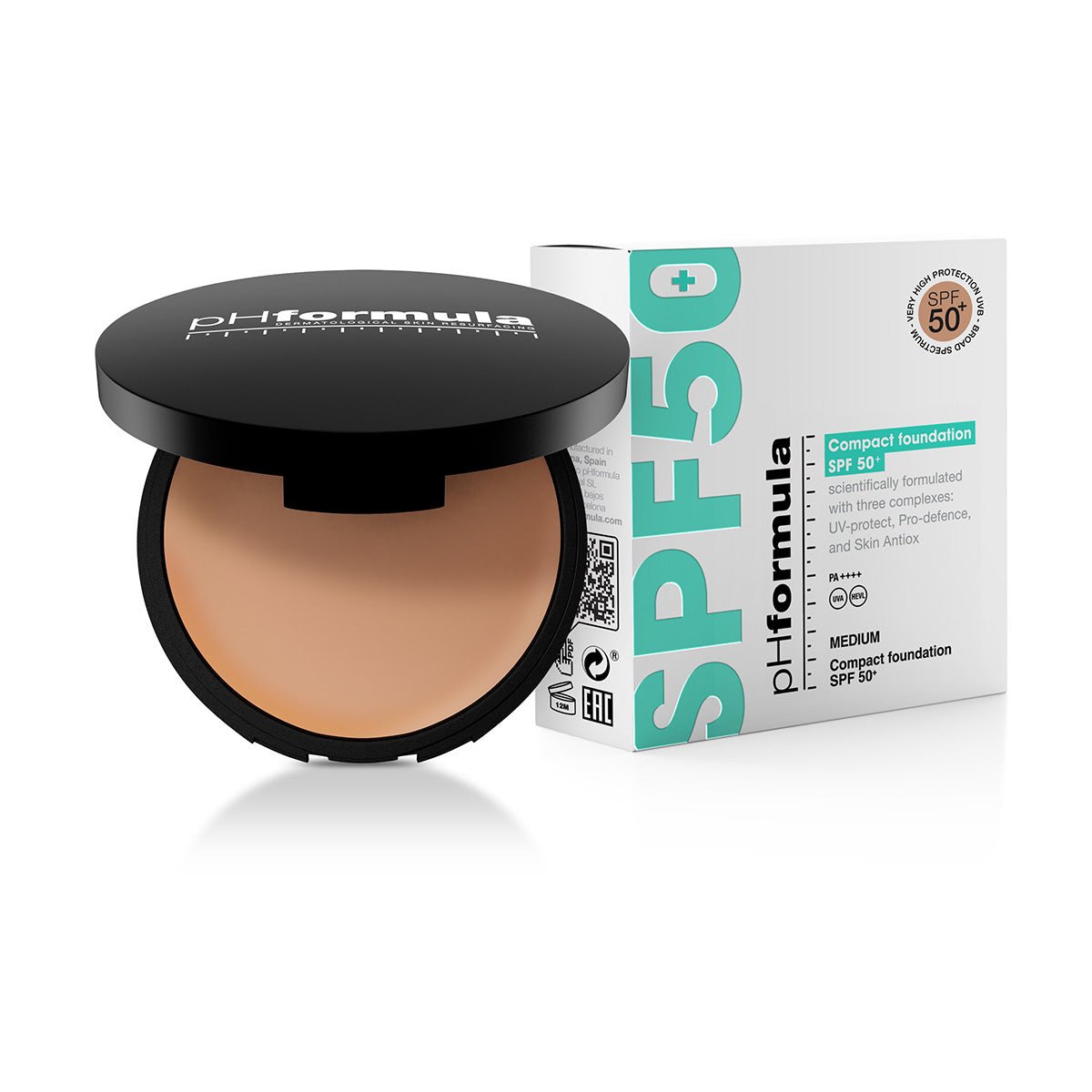 pHformula Compact foundation SPF50+ Medium 10g