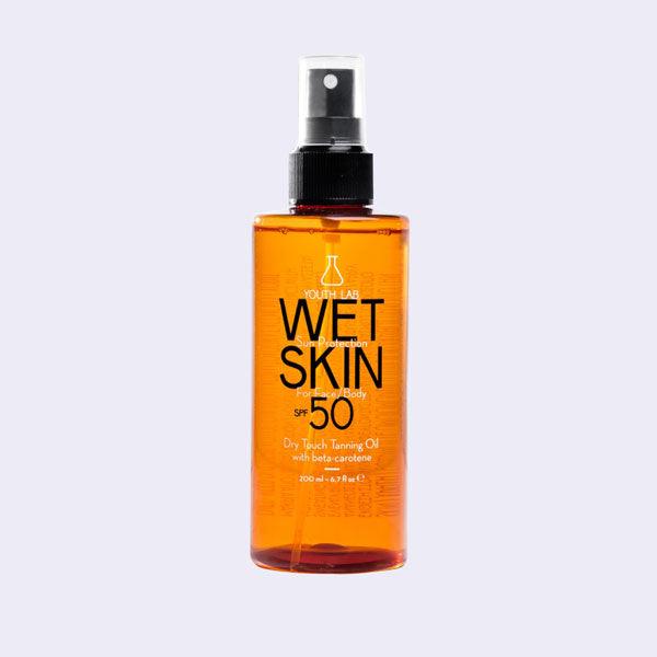 Youth Lab Wet Skin Sun Protection SPF 50 waterproof oily spray for face and body