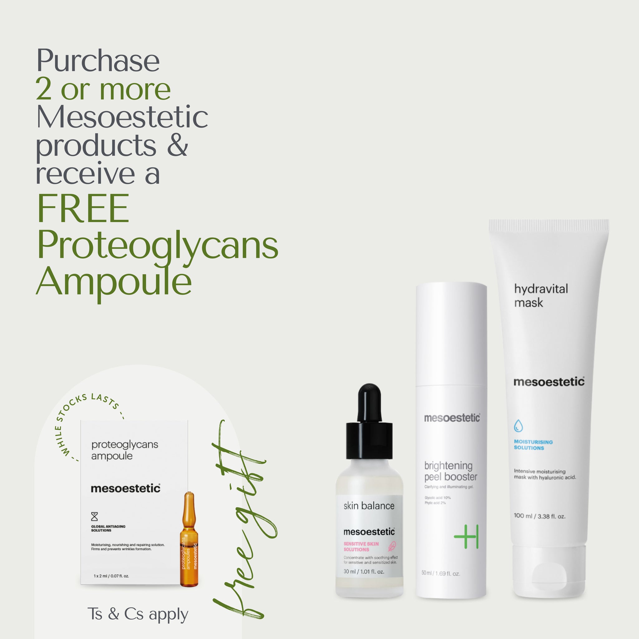mesoestetic Proteoglycans Single Ampoule Free Gift