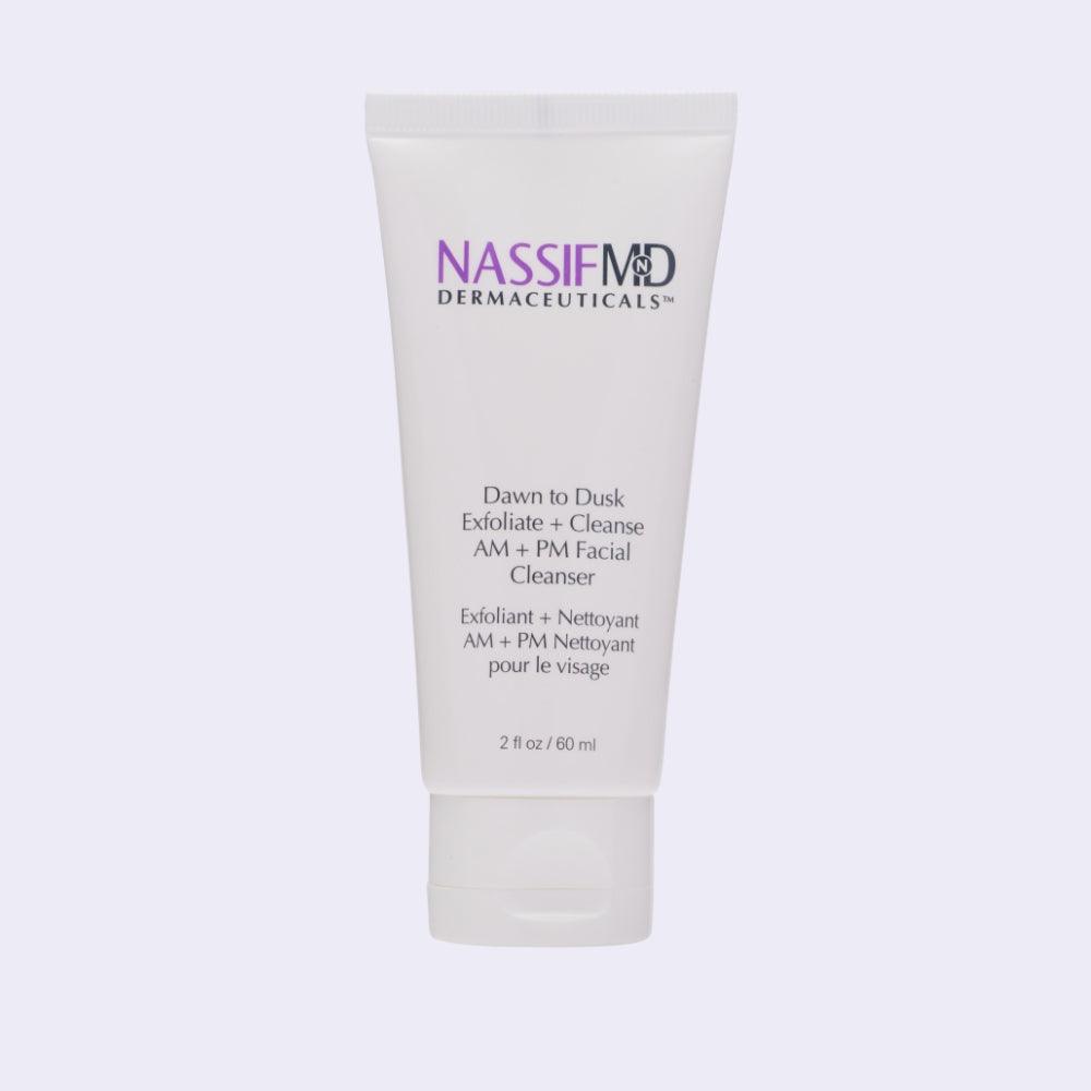 NassifMD Dawn To Dusk Cleanse + Exfoliate Am + Pm Facial Cleanser 60ml Cleansers Dr Nassif MD
